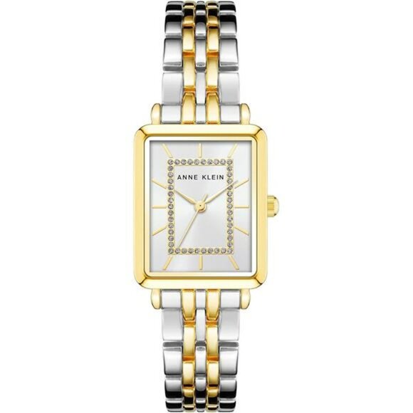 Womens Two Tone Bracelet Watch Gold Silver Glitter Dial Dressy Fashion - Picture 1 of 7